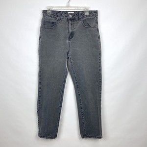 Nineteen 91 Women's Size 8 Gray Straight Leg Dark Wash High Rise Denim Jeans